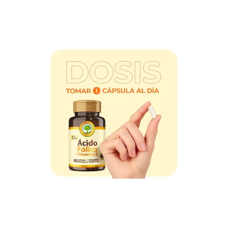 Ácido Fólico Vitamina E - 60 Cápsulas - Naturelab Sabor