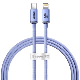 Baseus Apple 20W Rapid Charging Data Cable, 1.2m Nylon Cable, Purple Type-C to iP 20W CAJY000205
