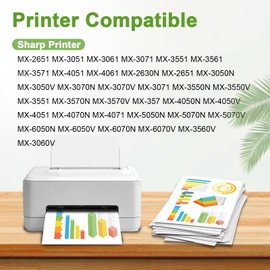 KANTEN MX61NT MX-61NT Toner Cartridge4 Pack MX-61NT-BA MX-61NT-CA MX61NT-MA MX-61NT-YA Compatible with Sharp MX-2651 MX-3051 MX-3061 MX-3071 MX-3551 MX-3561 MX-3571 MX-4051 MX-4061 Printer