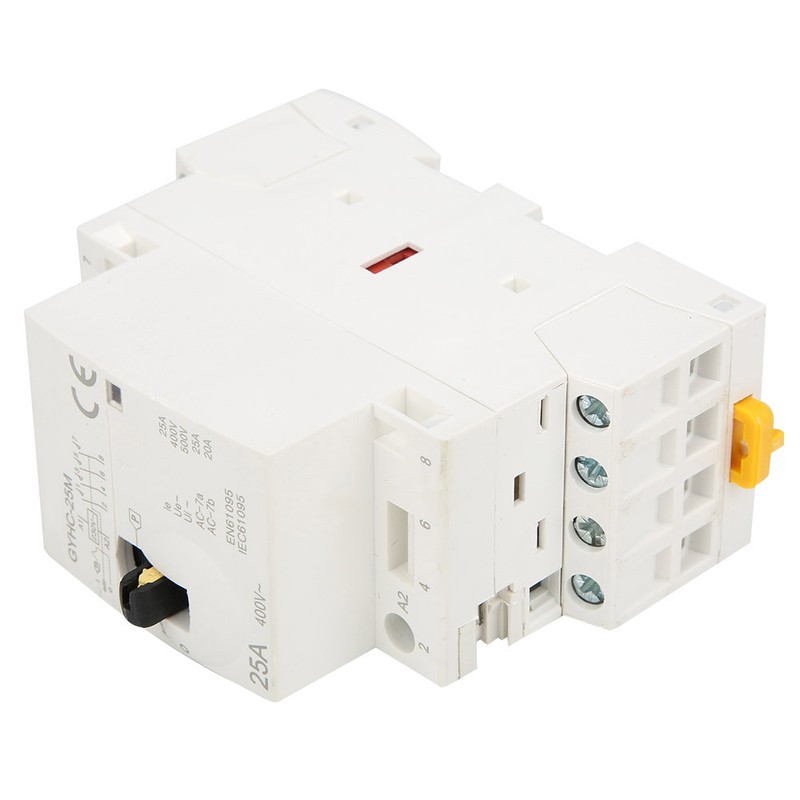 4P 25A 50Hz DIN Rail Household AC Contactor with Manual