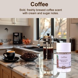 Coffee Magnesium Zinc Deodorant (2.7 ounce) - Natural Fragrance - Lasts All Day with an Aromatic Robust Scent