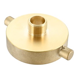 Hicello Fire Hydrant Adapter 2-1/2" NST/NH Female x 3/4" GHT Male, Fire Hydrant Port Adapter to Garden Hose 100% Brass Coupling with Pin Lugs Connection of 2-1/2" Fire Hydrant to 3/4" GHT Garden Hose
