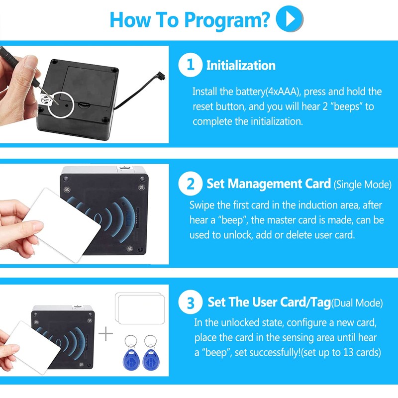 Hidden RFID Cabinet Lock, Smart NFC Electronic Locks with Slide