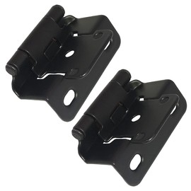 Corgre Partial Wrap Cabinet Hinge Inset Cabinet Hinges Overlay 1/2 inch Cabinet Hinges 12 Pack Matte Black