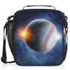 Baseball Galaxy Sun Lunch Bag Box for Kids Boys Girls