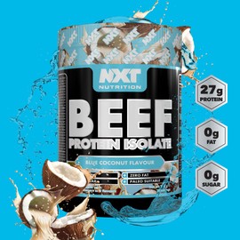 NXT Beef Protein Isolate 540g - High Protein Powder in Natural Amino Acids - Paleo, Keto Friendly - Dairy and Gluten Free - 540g - Blue Coconut
