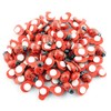 Tegg Wooden Ladybug Sticker 100PCS 3D Tiny Red Ladybird Flatback