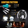 SUPAREE 7 Inch LED Motorcycle Headlight with Turn Signal: Black