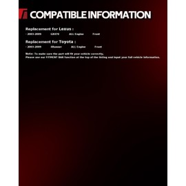 Torchbeam 13.29 inch (337.6mm) Front Brake kit|Brake Pads and Rotors Kit Compatible with 2003-2009 Toyota 4Runner; Lexus GX470,Disc Brake Rotors + Ceramic Pads Kit,6pcs,31326 D976