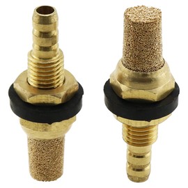 E-outstanding Air Stone 2PCS Aquarium Copper Bubble Stones Fish Tank Bubble Diffuser Cylinder with 4mm Copper Air Nozzle and Rubber Ring Airstones