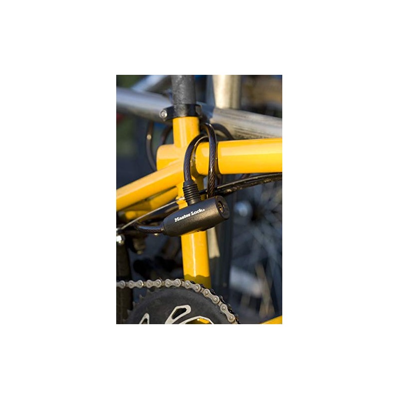 Master Lock 8126D 6' X 5/16" Black Keyed Cable Lock
