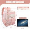Vangue Clear Backpack Stadium Approved Heavy Duty Clear Bookbag with