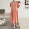 Honey Long Plus Size Maternity Dress Coral Dress 2ea