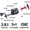 Sougayilang Trolling Reel Level Wind Conventional Reel Graphite Body Fishing