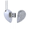 WooTeck 64GB Crystal Loving Heart Jewelry USB Flash Drive Memory