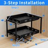 BOIVSHI Spice Organization for Cabinet, 2-Tier Cabinet Spice Rack, Height