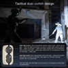 EDC Tactical Flashlight, Flat Flashlights Rechargeable,Dual-Switches LED Small Flashlight with