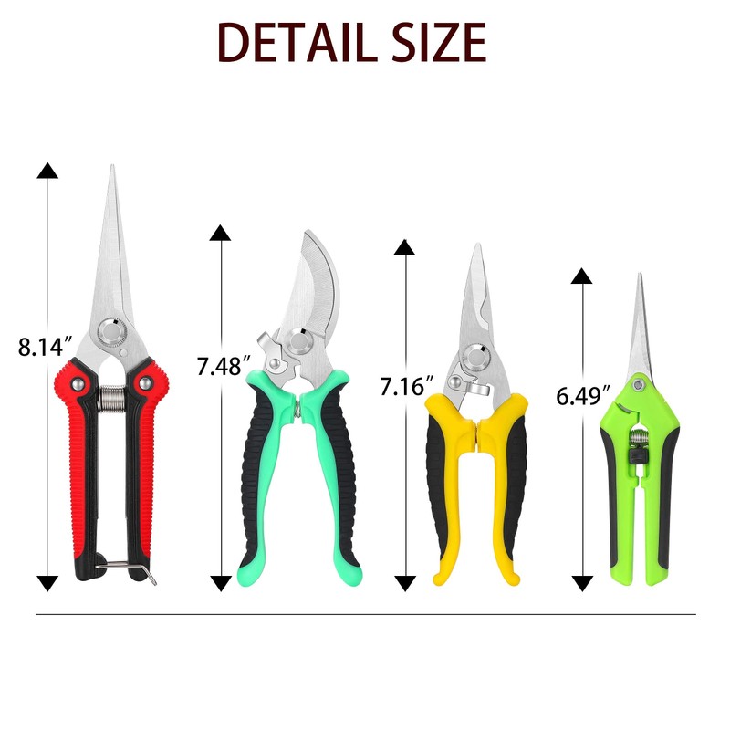 5‑Piece Garden Pruning Shears Set with Gloves & Storage Bag