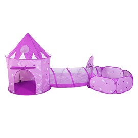 Foldable Teepee for Children, Play Tents for Children, Baby Tent for Indoor and Outdoor Use, Yurt Playhouse for Storing Toys, with Carry Bag (Kit Purple)
