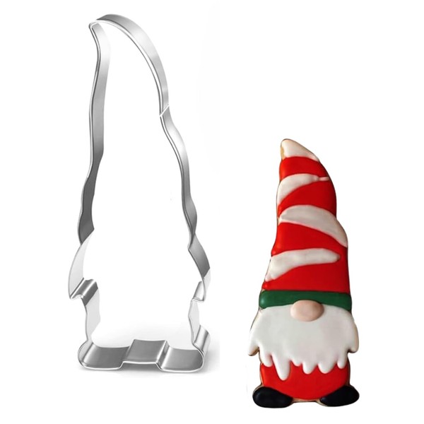 LUBTOSMN Gnome Cookie Cutter with Long Hat-5.2 Inch-Diswasher Safe-Holiday Cookie