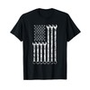 American Flag Mechanic Combination Wrench T-Shirt Gift Mens T-Shirt