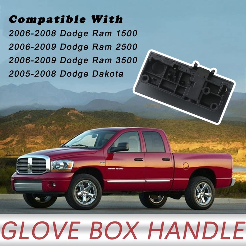 TQPONLY Glove Box Latch Handle,Compatible with 2005-2009 Dodge Ram 1500