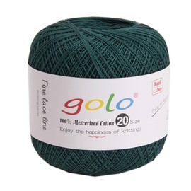 golo Crochet Thread Tatting Yarn for Hand Knitting Size 20 (Green-899) Yarn for Tatting Olive Green