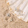 2 Pairs 14K Gold/Silver Earrings for Women Small Shell, Starfish