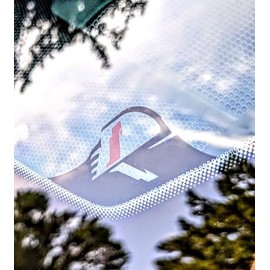 C8 Corvette Corner Skull Decals Windshield Accent Stickers Fits 2020-24 Z51 Z06 LT1 LT4 LTX (Black & Red "Eye")