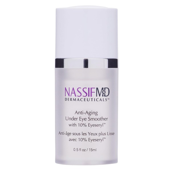 NassifMD Under Eye Smoother Firming Eye Cream, Anti Aging Eye Cream for Women, Under Eye Cream Dark Circles and Puffiness, Eye Serum Anti Aging Wrinkles