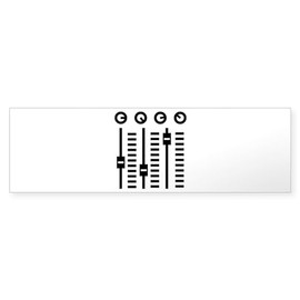 CafePress DJ Turntable Sticker (Bumper) 10"x3" Rectangle Vinyl Bumper Sticker Car Decal