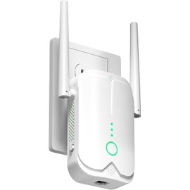 WiFi Extender, WiFi Signal Booster Up to 9000Sq.ft and 50 Devices, WiFi Range Extender, Wireless Internet Repeater, Long Range Amplifier with Ethernet Port, 1-Tap Setup, Access Point, Alexa Compatible