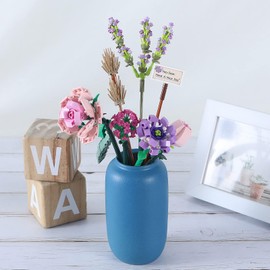 Mini Bricks Flower Bouquet Building Sets, Artificial Flowers, DIY Unique Decoration Home, 547 Pieces Botanical Collection for Ages 8-12 yrs Old Girl for Gift