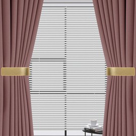 OCIOLI 2 Pack Modern Curtain Holdbacks Curtain Tiebacks Wall Mount Solid Aluminum U Shaped Curtain Wall Hooks Curtain Holders Curtain Tie Backs for Curtain (2, Gold)