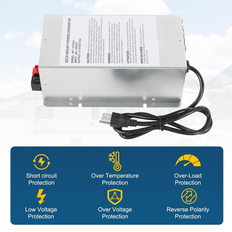 JBphxior WF-9855 55 Amp Deck Mount RV Power Converter Fit
