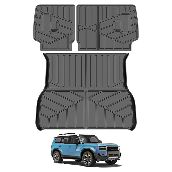 OUSUWO SUV Cargo Liner with Backrest Mats Fit for 2024