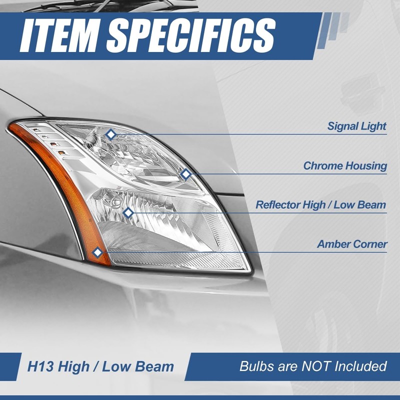 Auto Dynasty Headlights Assembly Compatible with 2010 2011 2012 Nissan
