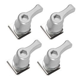 Bravema Motorcycle Saddlebag Lever Lock Fasteners Bolts Nuts Theft Deterrent System Twist Block Fit For Harley Davidson Touring CVO Road Street Glide Softail (Chromed)