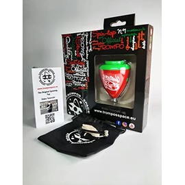 TROMPOS SPACE - Saturn XT Gerardo Montero and Javi De María Spinning Tops, Red, Medium (SXRJCU)