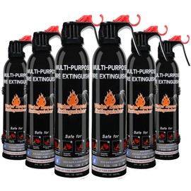 Fire Extinguisher for Home, 6 Pack Vehicle Fire Extinguishers with Mount, Portable Fire Extinguisher Effective on A, B, C, K Fires, Water-Based Extinguisher for Car Boat Office Truck Kitchen Garage RV