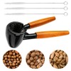 Multifunctional Nutcracker and 3 Cleaning Brushes, Nutcracker Walnuts with Non-Slip