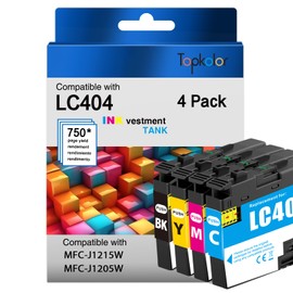 LC404 Ink Cartridges High Yield Replacement for Brother LC404 LC-404 LC404XL Ink Cartridge Compatible with Brother MFC-J1205W MFC-J1215W Printer (LC404 LC 404, 4-Pack)