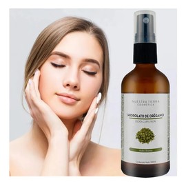 Nuestra Tierra Cosmética Hidrolato Orgánico de Orégano, Loción Corporal Facial, Todo Tipo de Piel
