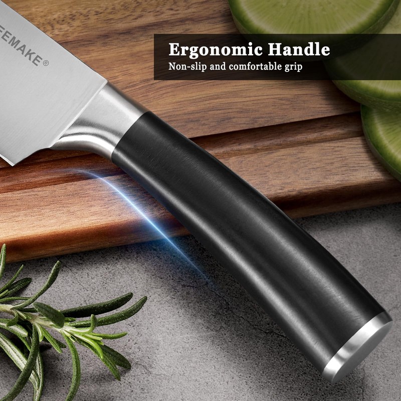 KEEMAKE Kitchen Knife Block Set - Knives Block with 7pcs