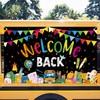 Welcome Back Banner, 72.8x43.3 Inch Welcome Banner with Rope First