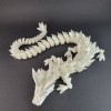 Cinderwing White 24" Crystal Articulated Dragon 3D Printed Sensory/Fidget Toy,