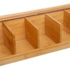 VITA PERFETTA Bamboo Tea Box with 5 Compartments Storage Box