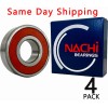 Nachi 4pack NACHI 6203-2NSE 6203-2RS 17X40X12MM Double Rubber Bearings