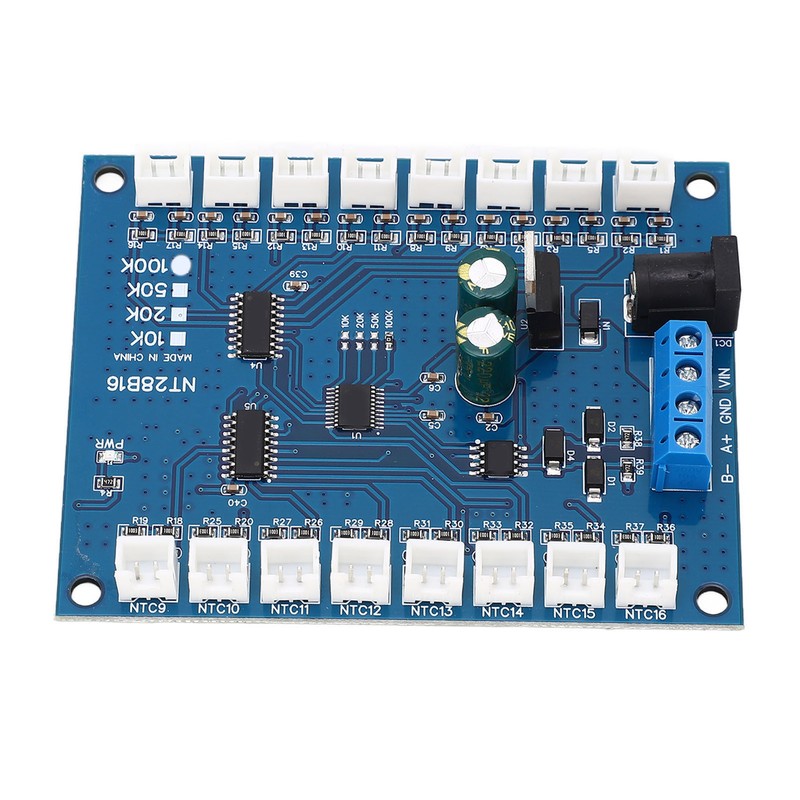 Temperature Sensor Module 16 Channels RS485 ‑20℃ to +125℃ Temp