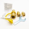 GRILLJOB 3/4" Female and Male Solid Brass Dual Fuel Generator